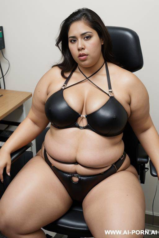 latina, strapped in lab chair, bikini, plumped up - #main