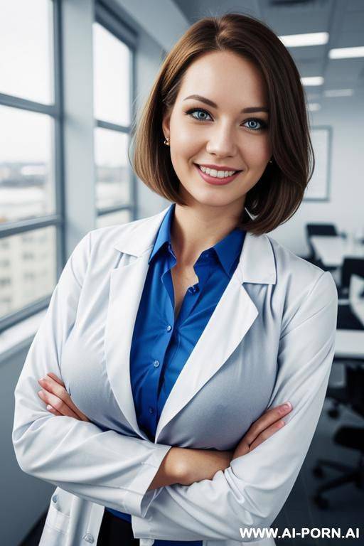lab coat, business shirt, pencil skirt - #main