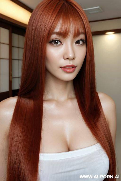 japanese, straight hair, copper hair color - #main