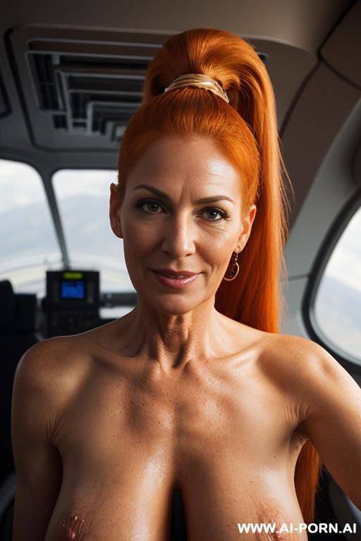 sexy naked milf, humongous pendulous long saggy boobs, no areola, very shaved, ultrarealistic - #main