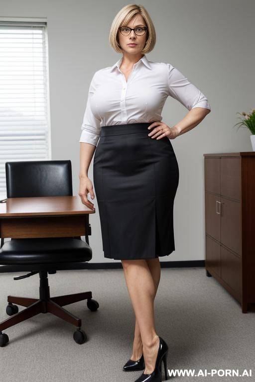 massive body, strong arms, wide hips, muscular legs, glasses, full body shot, (erect nipples), perky nipples - #main
