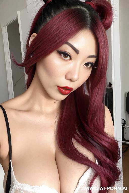 mixed-race asian italian, red lips, slutty - #main