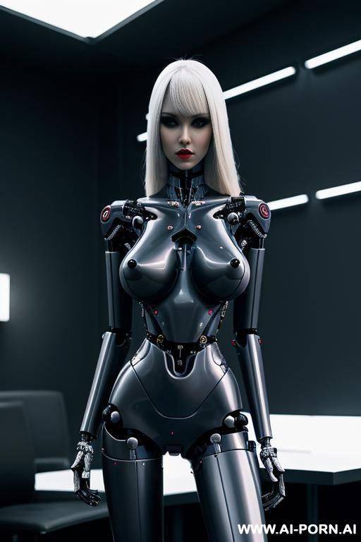 sex robot, robotized, cybernetic legs and arms, naked tits and pussy, - #main