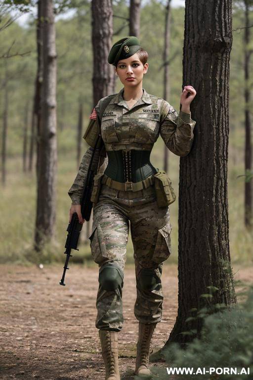 naked, wearing military boots - #main