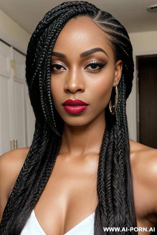 box braids, pretty, beautiful, gorgeous, perfect, model, influencer, african american, salmon lips - #main