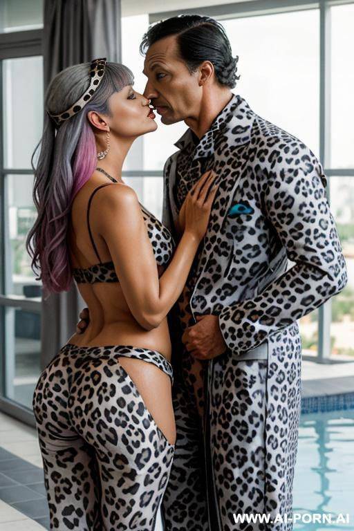beautiful desi wife in bikini, in the pool, kissing husband, another stranger guy touching her ass - #main
