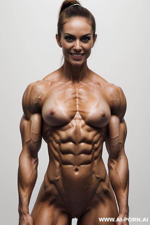 (white background), real life, ((pallid white skin)), shiny skin, realistic nipple, ((nude)), ((naked)), (frontal view), (vagina), (((short))), (narrow waist), ((very slender)), (((very gaunt))), nipples, - #main