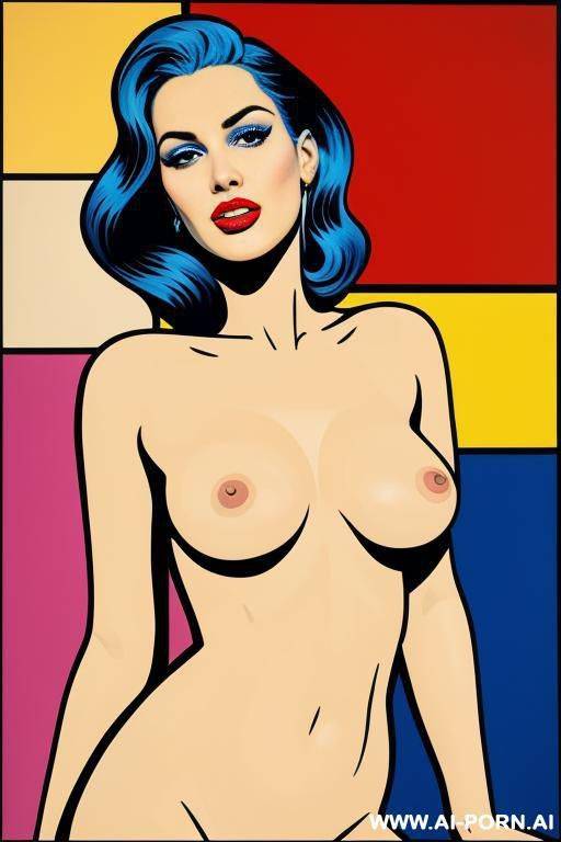 pop art painting, topless - #main