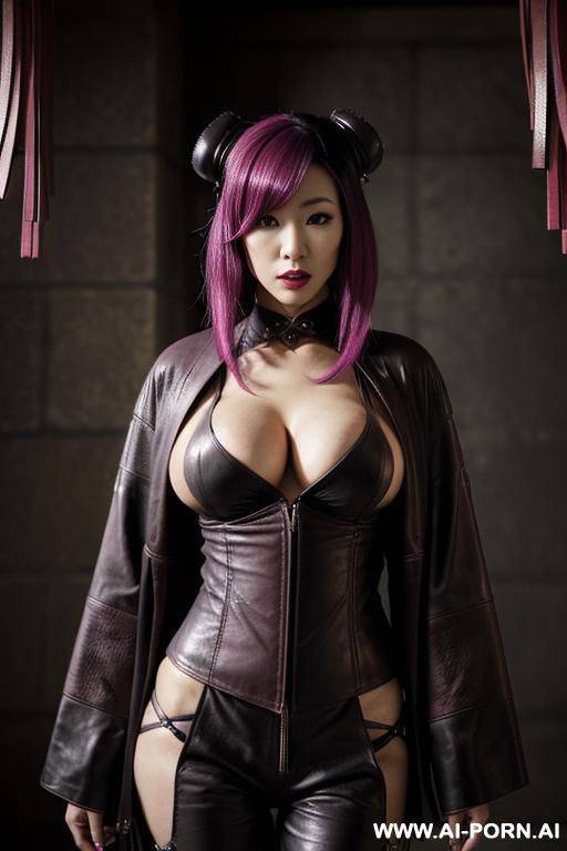trio of sexy japanese in kimono, big breast squized her braest - #main