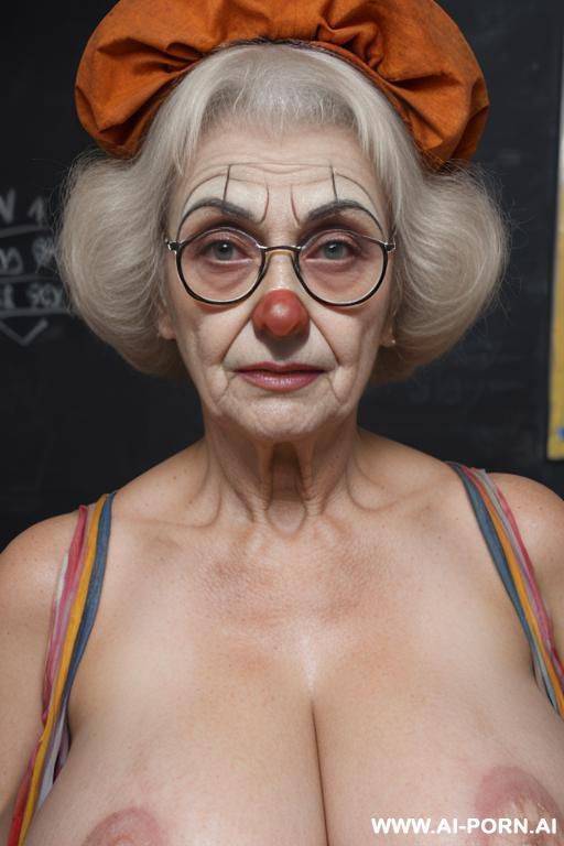old granny (very old grandma)) ((a hundred-year-old grandmother)) (((extremely old granny))) ((so old granny as possible)) (body and skin condition correspond to a very advanced age), granny with big - #main