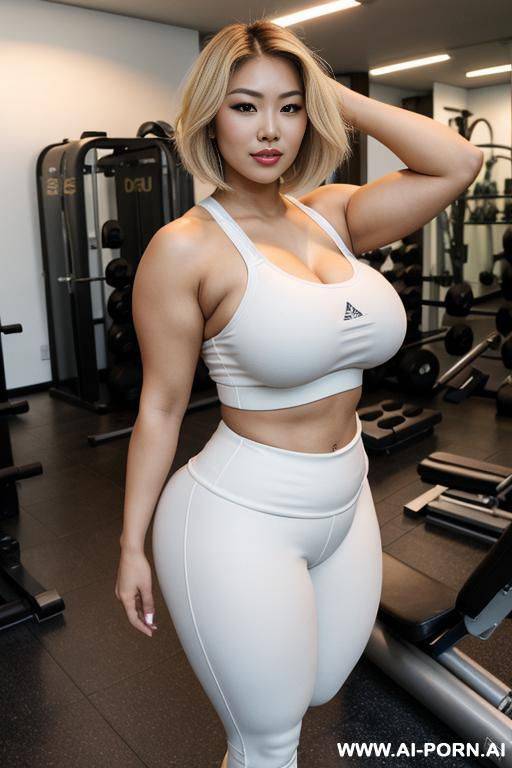 ultra realistic, asian milf, asian mother, 30 years old, pretty face, beautiful perfect face, smirk seductive expression, saggy ultra gigantic tits, huge wide bulked up hips, thick massive bulked - #main