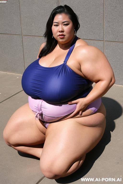 female sumo, obese muscled bulked up, huge thighs, - #main