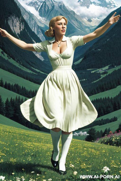 the sound of music character, topless, the sound of music skirt, showing boobs - #main