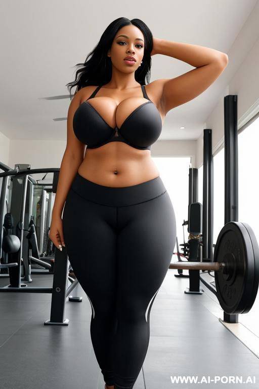 gigantic massive huge inverted boobs black woman in a bra - #main