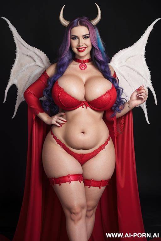 ((woman with multi-colored big wings)), (long brunette hair big eyes straight snub nose glossy bbl big lips ((0z bra)), ((enormously giants breasts)), saggy saggy saggy gigantic round boobs, - #main