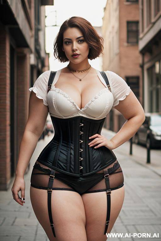 shorter hair, wide hips, huge ass, corset, - #main