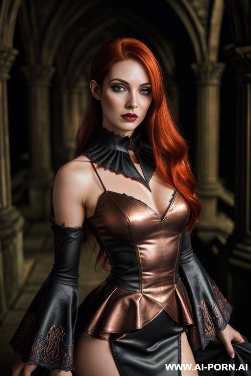 confident lady vampire, scary vampire fangs, seductive wide smirk, deep forests old ruins, (hypnotic glow art, uv reactive), shining magic hazel eyes, sleeveless, ashen natural skin without makeup, - #main