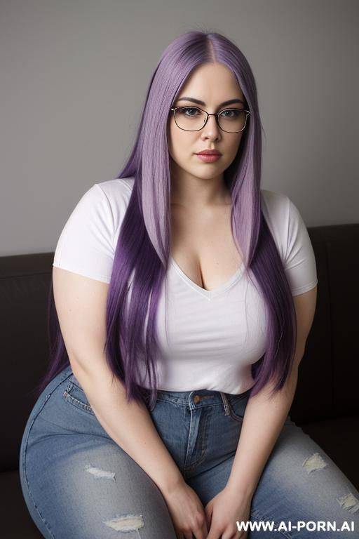 long hair, light purple hair, glasses - #main