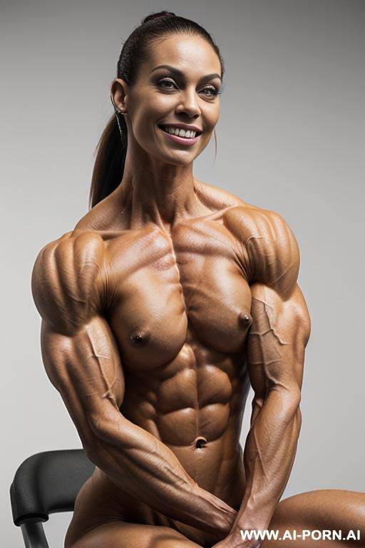 (white background), (real life), (((totally tanless))), (pointy realistic nipples on muscular pecs), ((short slender)), ((nude)), ((naked)), erect hard nipple, (look straight into camera), (((eye contact))), - #main