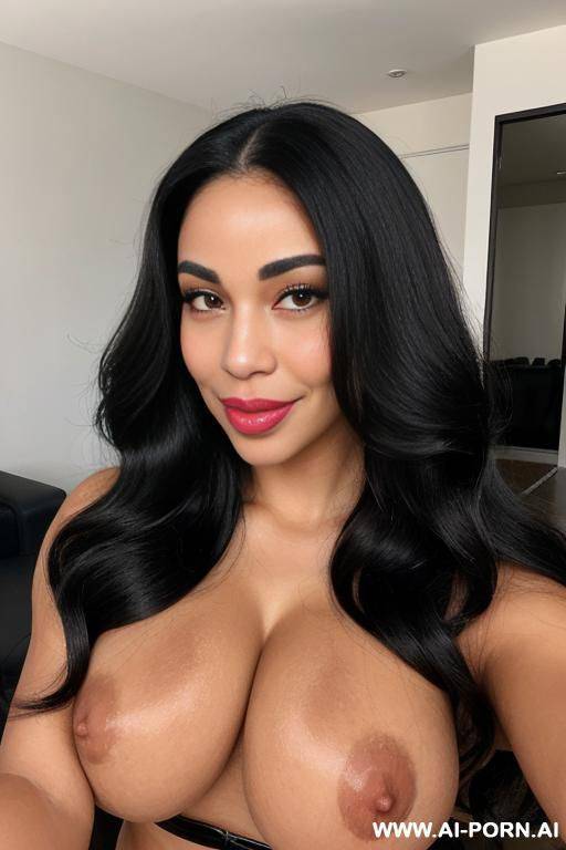british white african mixed race, massive heavy boobs, ((big lips)), ((large lips)), ((plump lips)), long voluminous wavy hair - #main