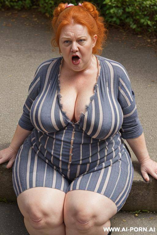 old granny, totally naked, giant boobs, giant breasts, huge ass, thick thighs, hairy pussy ((big hairy pussy)) giant hair ((giant pubes)) - #main