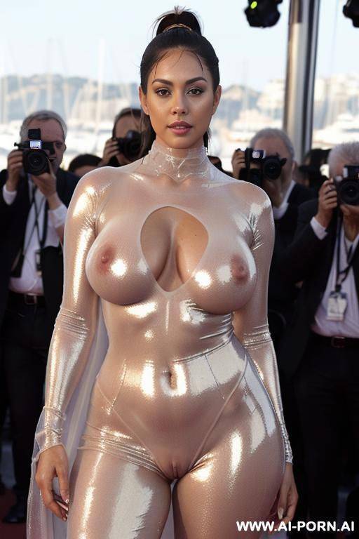 (((realistic look, ultra-realistic))) ((low angle view zoom navel)) (((real sex bomb))) ((shiny completely naked, naked oiled body)) ((lowest angle view)) (((low chest))) (((heavy saggy humongous droopy - #main