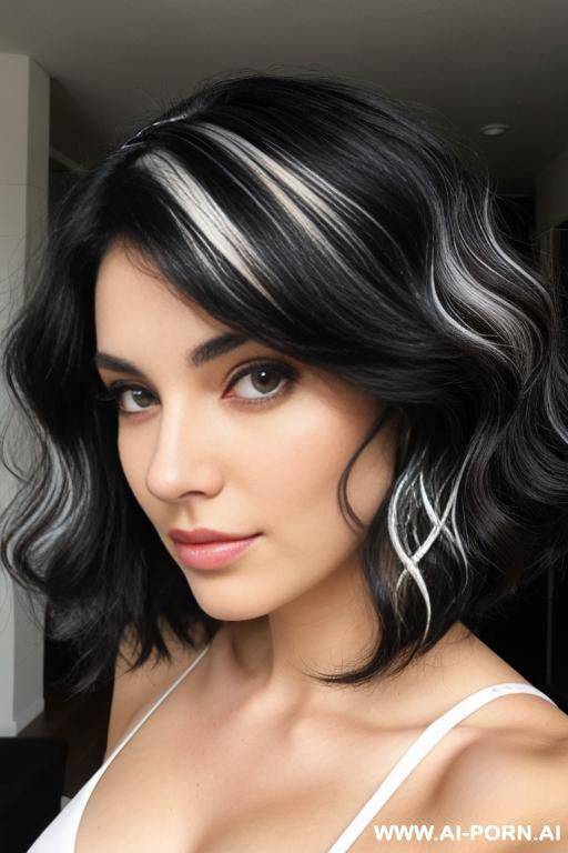 (black hair) (white highlights) - #main