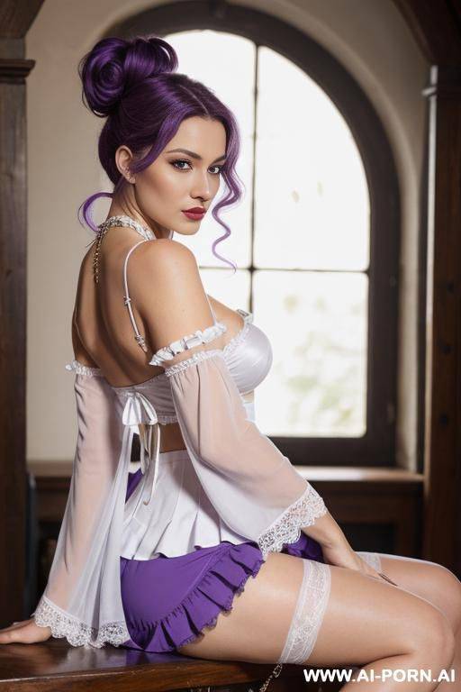 beautiful, pirate, buxom, multi colored hair and necklaces - #main