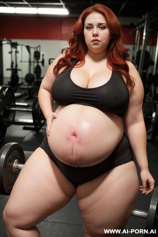obese bbw beautiful milf, wide hips, thick thighs, big round fat ass, ((big bloated gigantic pregnant belly)), plaid brown skirt - #main