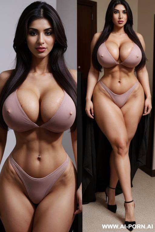 ((huge, large, massive) breast implants), (lean, slender), muscular - #main