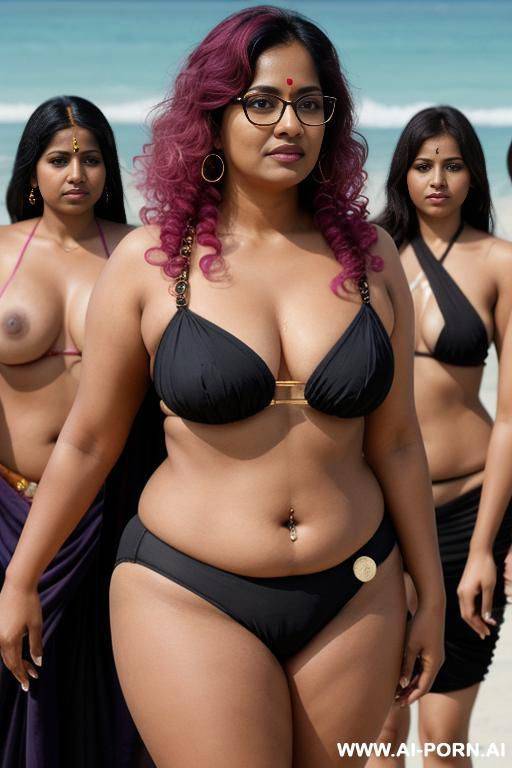 skin, , beautiful, indian woman, chubby, flashing navel, navel piercing, round glasses, saree - #main