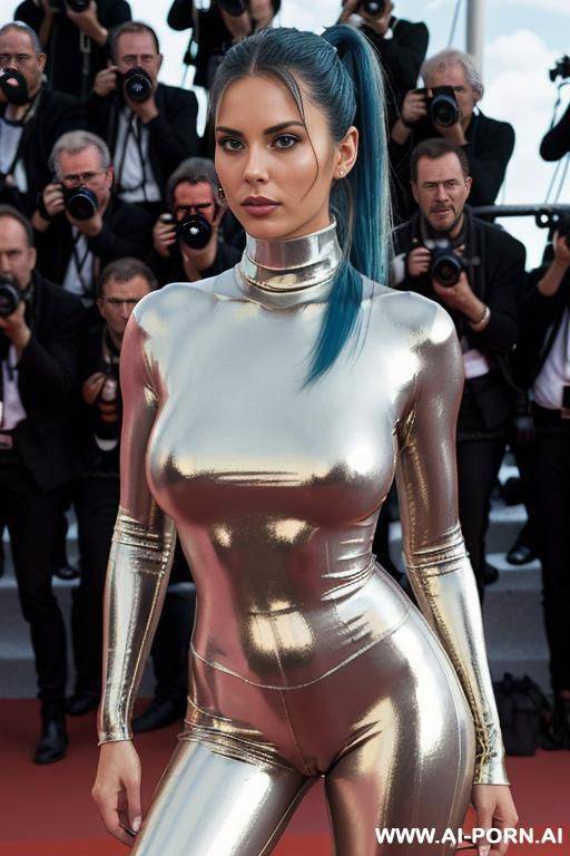 (((realistic look, ultra-realistic))), ((shiny naked oiled legs)), ((wears only turtleneck-sweater only)), ((show naked pussy)) ((pantsless)), ((wide inner gap between thighs)) , best quality, ultra-detailed, realistic, (((highly detailed))) - #main