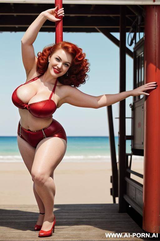 your task is to create an illustration of a 0-year-old woman who embodies confidence and beauty, focusing on her voluptuous figure and fashionable outfit. here are the specific details to - #main