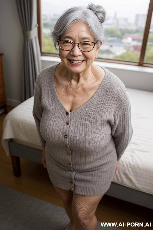 old granny, totally nude, with glasses - #main