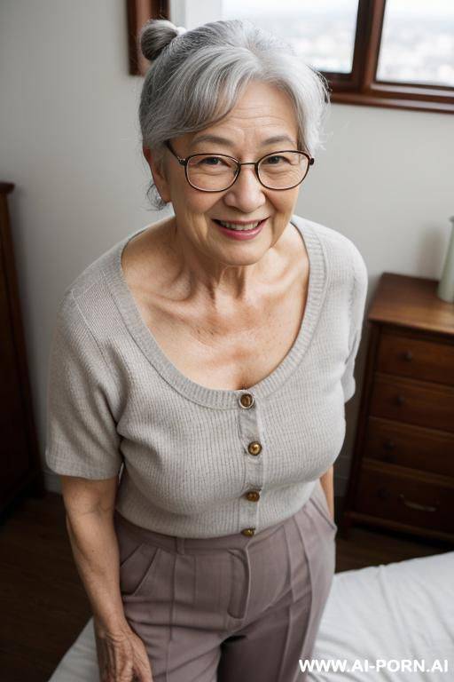 old granny, with glasses - #main