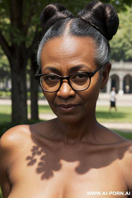 old grandmother african, with glases, stand up, - #main