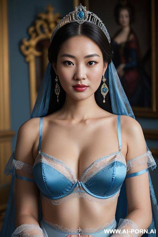extremely pretty, full lips, button nose, ahegao, hoop earrings, big boobs, tight waist - #main