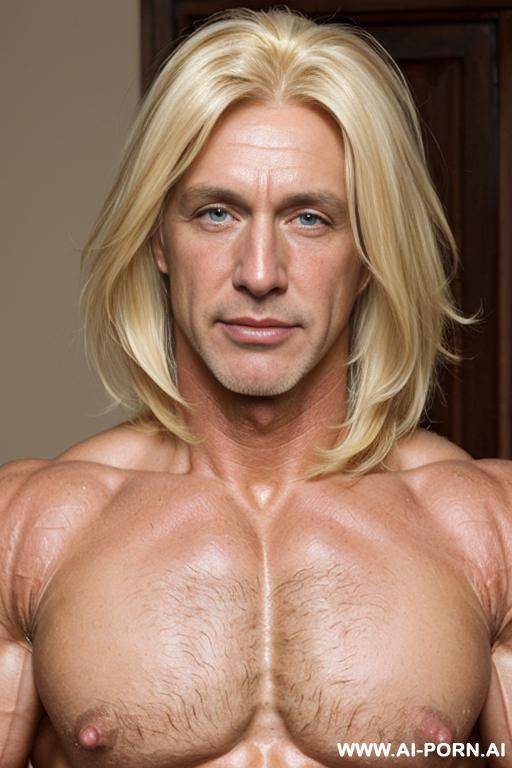 (((a very handsome older man))) (((big shaved cock))) (((blonde hair))) (((muscular))) (((completely naked))) - #main
