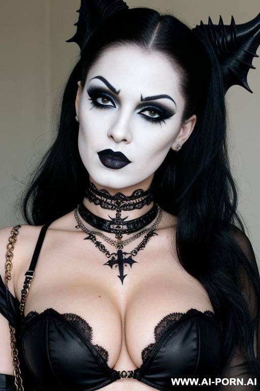 goth, satanic, whore, heavy makeup - #main