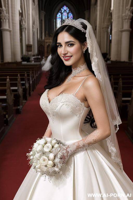 ((((ultra realistic quality)))) (((couple portrait))) (((a bride named reg4ina with one hand on her waist and the other on the shoulder of her groom named do4uglas))) (((she has extremely black - #main