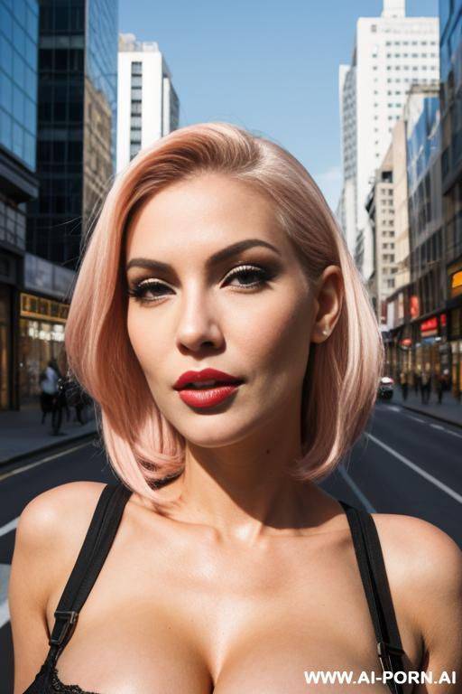 giantess bimbo at the middle of city street - #main