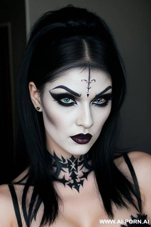 goth, satanic, evil, heavy makeup - #main