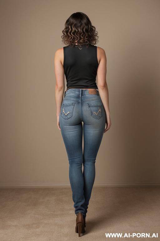 black jeans from behind low rise back dimple - #main