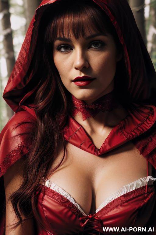 red bra, choker necklace, cotton panties - #main