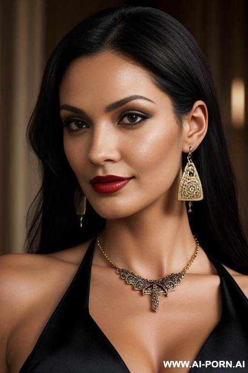 hecate, earrings, necklace, sexy smirk, - #main