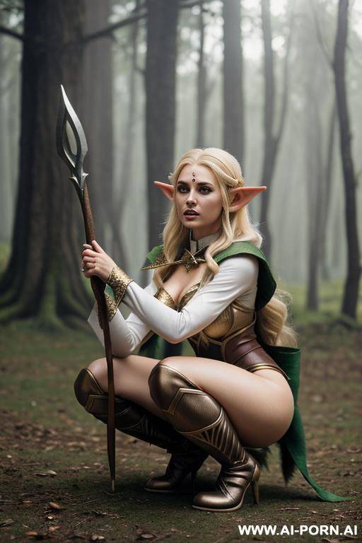 face, wooden bow, blonde eyebrows - #main