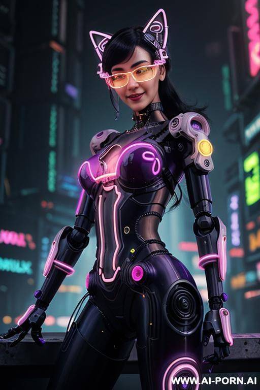 beautiful realistic ((woman fully robotic mechanic body)), (((holding electric and luminous neon violet sword))), ultra detailed, finely detail, highly detailed face, highly detailed eyes, highly detailed - #main