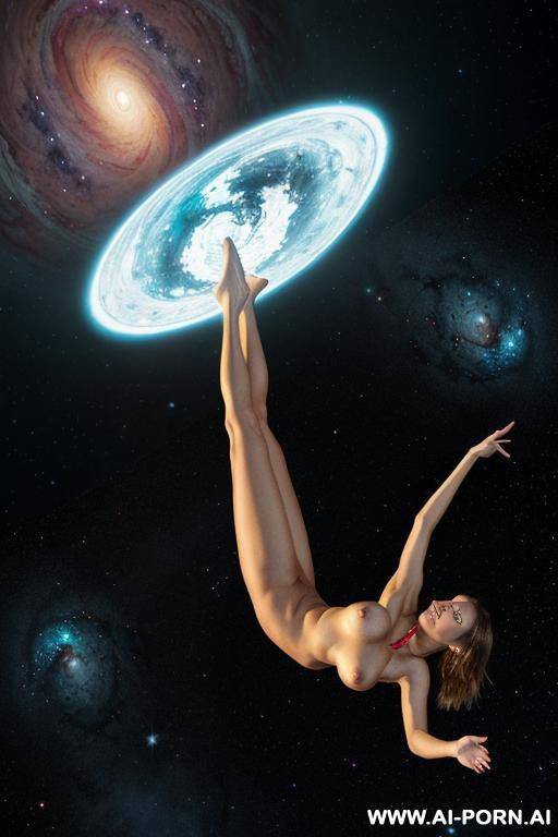naked female floating in open space, sexual dream, cosmic fantasy, no gravity, zero gravity flying, flying human, super-hero naked - #main