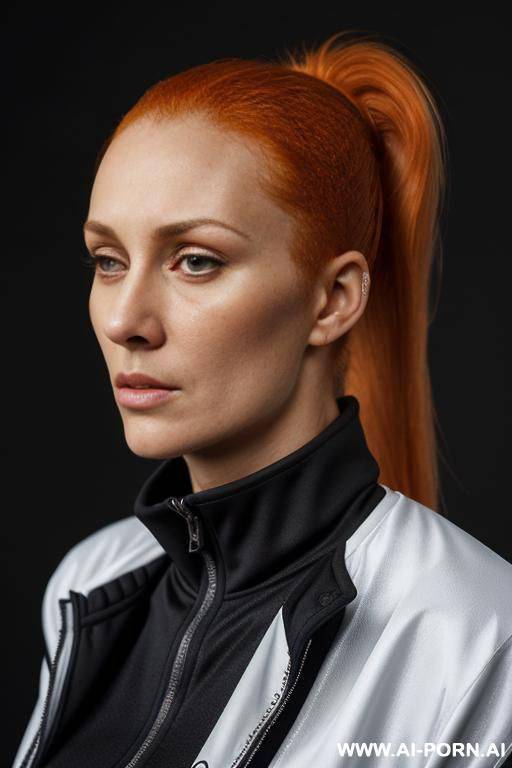 irish, orange hair, huge oval boobs, dri fit jacket, - #main