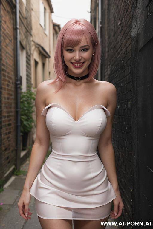woman in a tight black strapless dress - #main